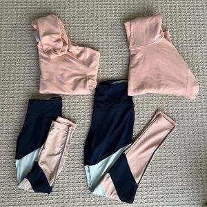 JILL YOGA adult size S cropped hoodie + leggings + matching child set size 10